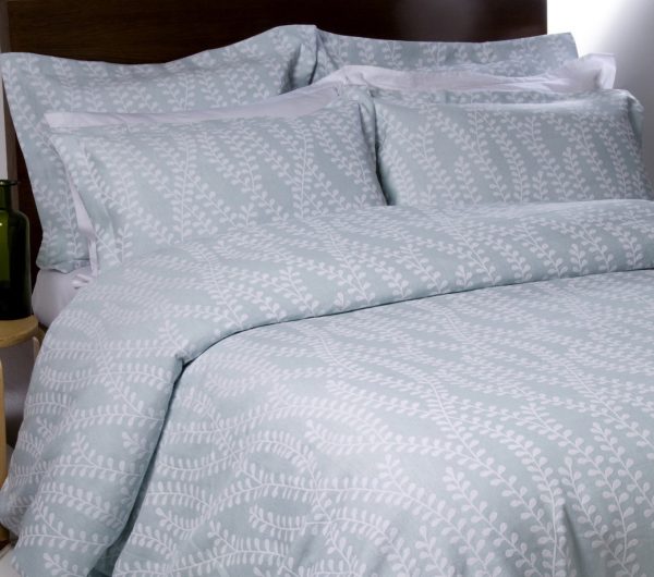 duck egg blue jacquard bedding